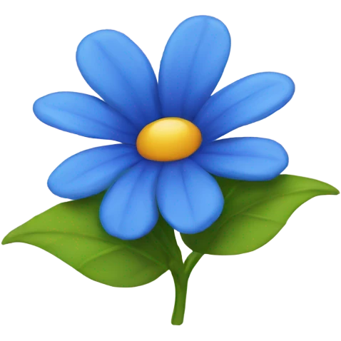 Blue flower emoji