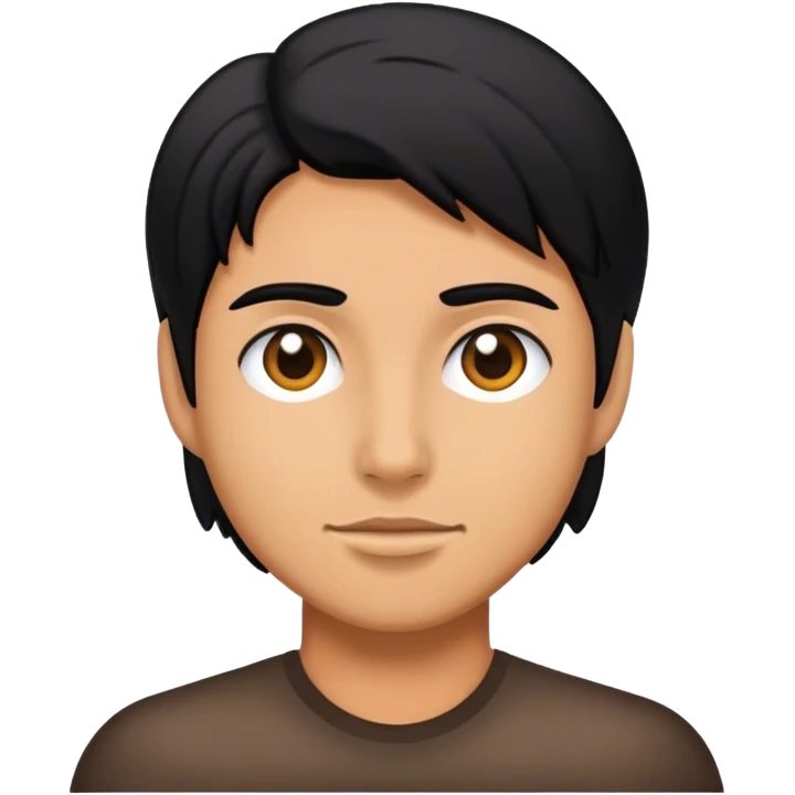angel face with tan skin & black hair emoji