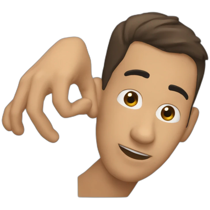 Genera una mano saludado sin el dedo índice  emoji