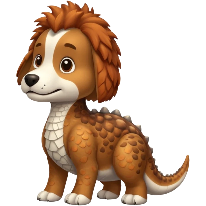 A dog cross dinosaur emoji