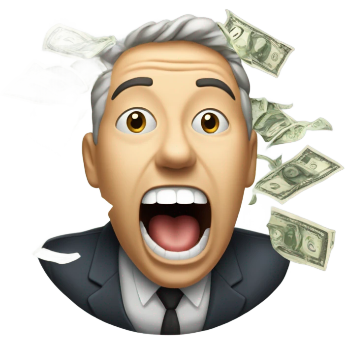 Puking money emoji