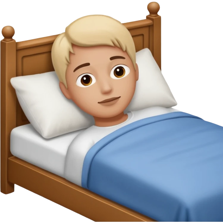 Person resting on a bed emoji