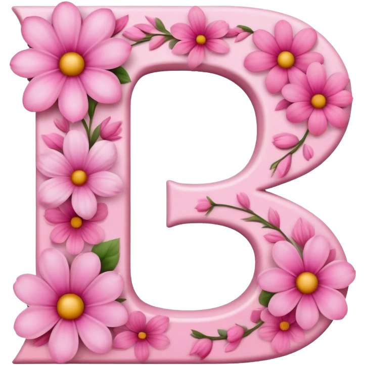 Pink, romantic, flowery, the letter “D” emoji