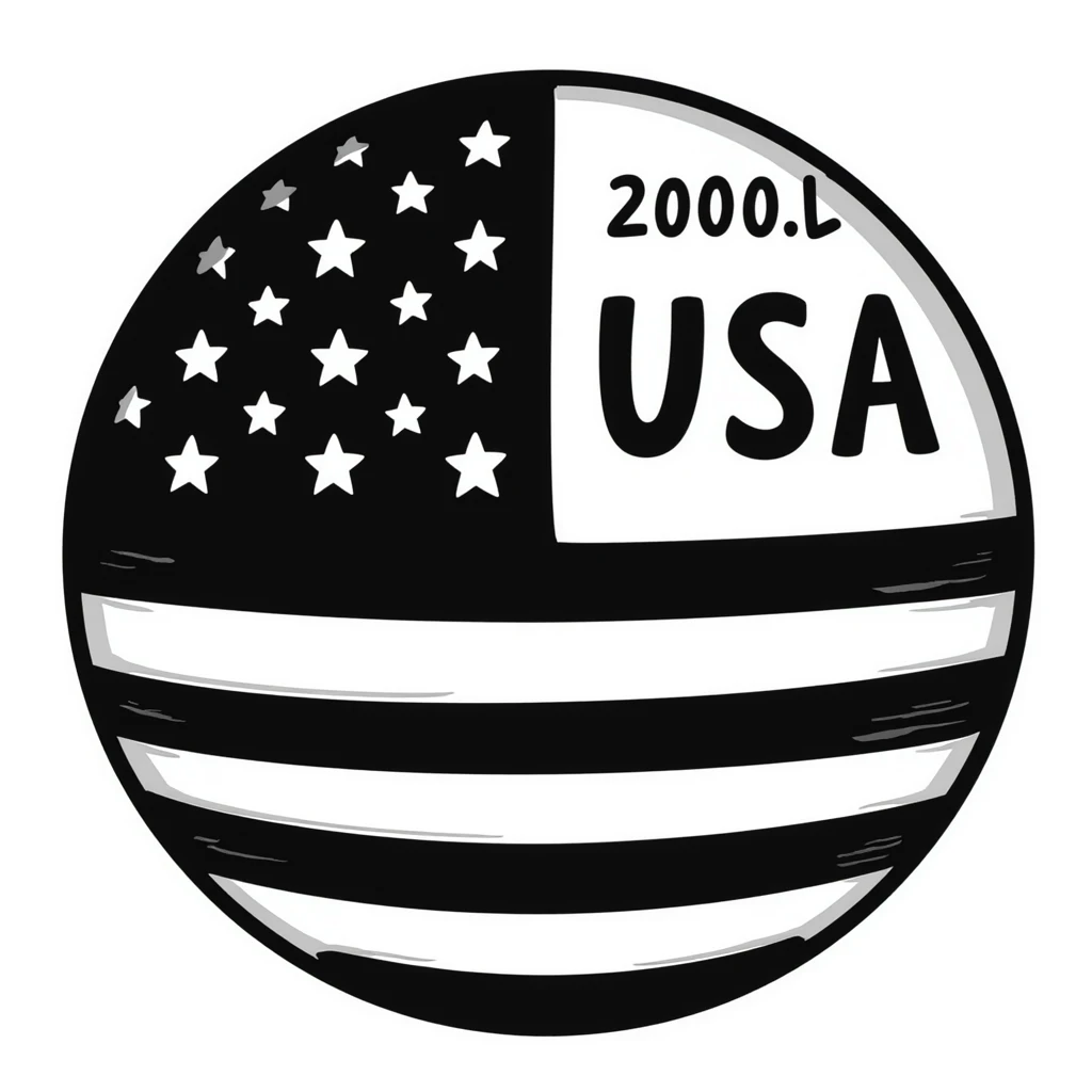 USA flag in a circle shape emoji