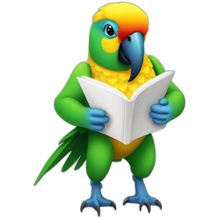 party parrot reading the building code emoji
