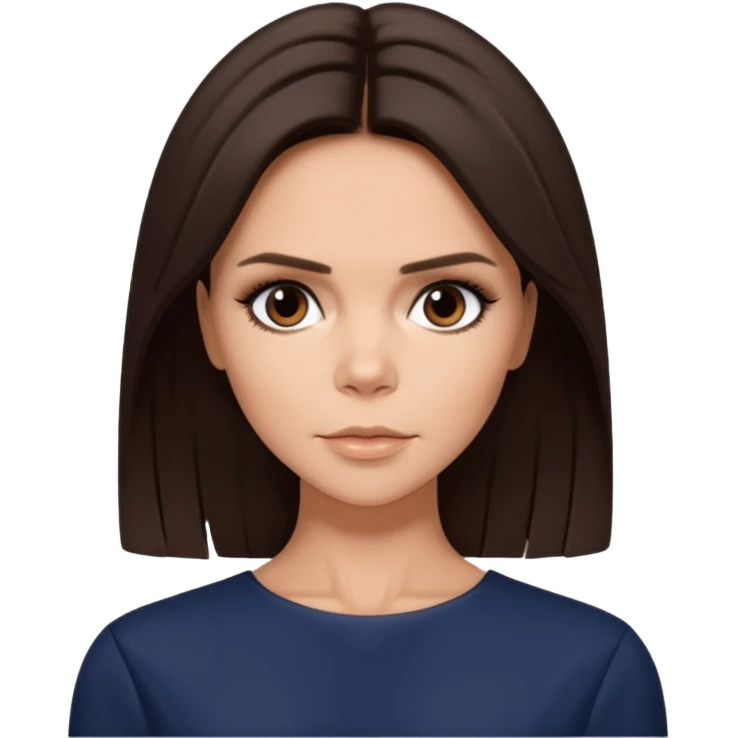 Victoria Beckham with dark brown hair emoji