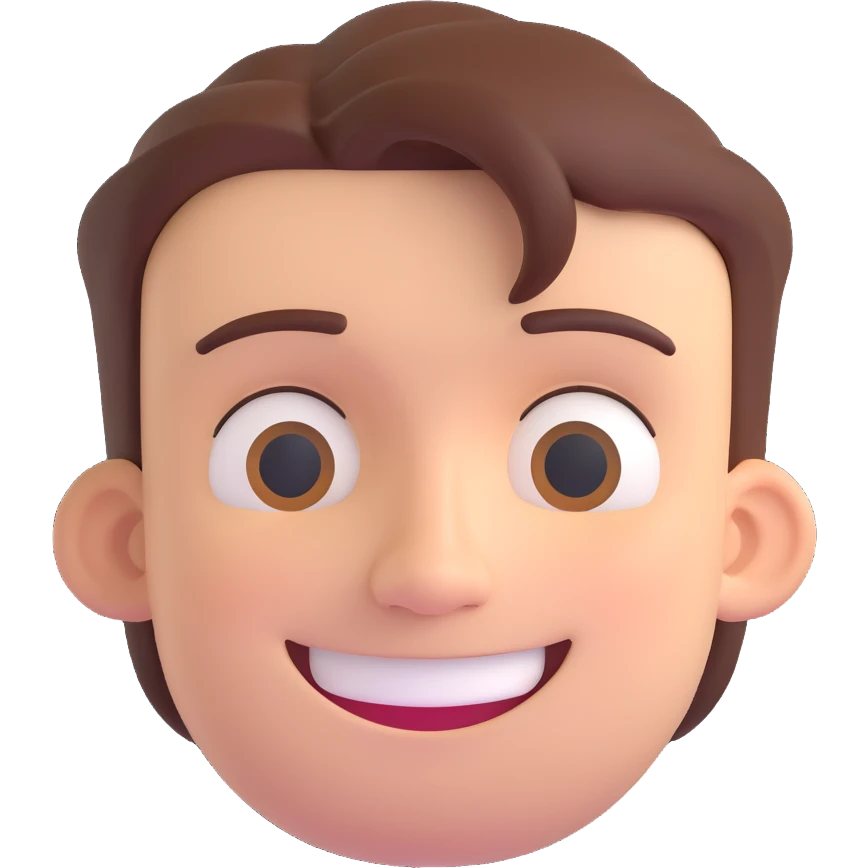 friendly male face smiling emoji
