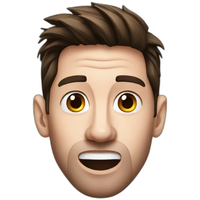 messi surprised emoji