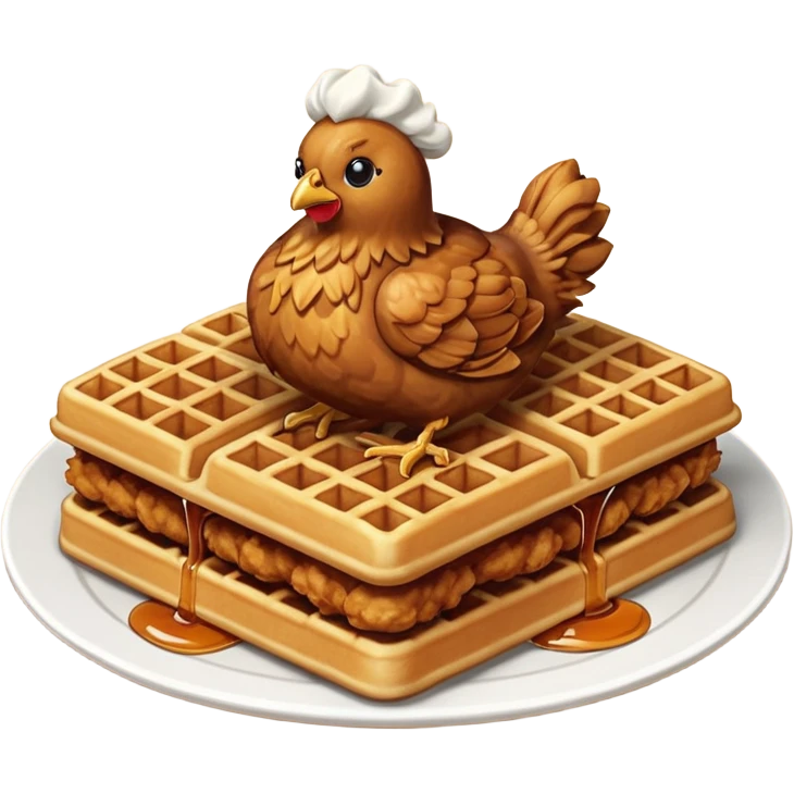 Chicken & waffles emoji