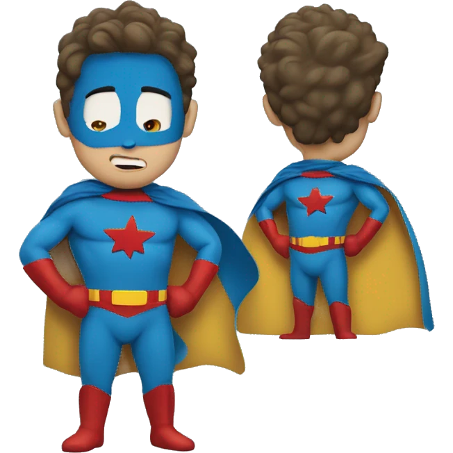 superhero leviating emoji