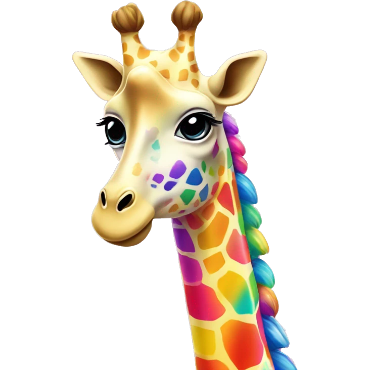 lisa frank rainbow giraffe emoji