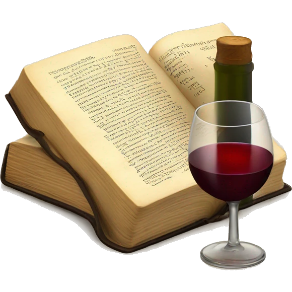 Bible with a glass of wine  emoji