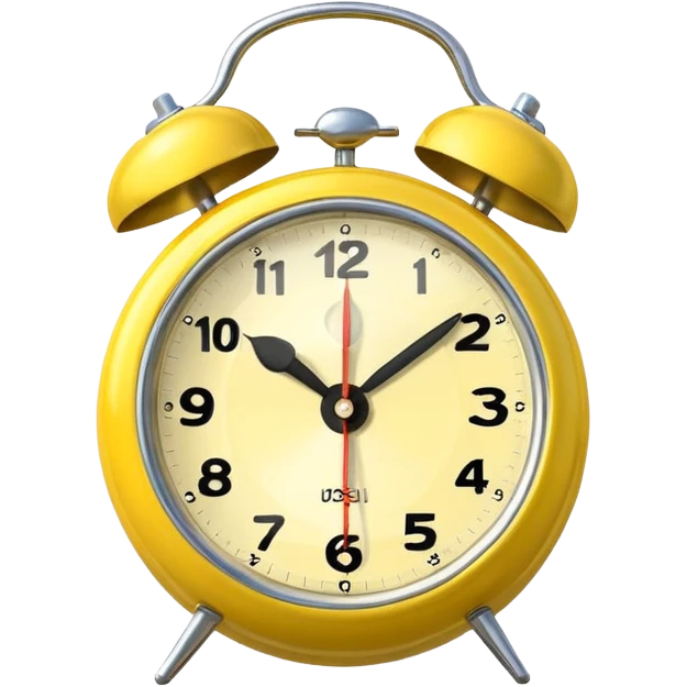 yellow alarm clock with a bell on top emoji
