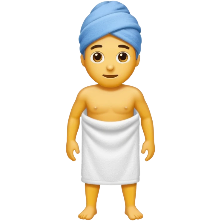Create a man with only a towel under his weist  emoji