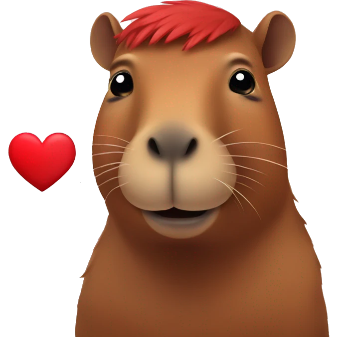 capibara with heart emoji