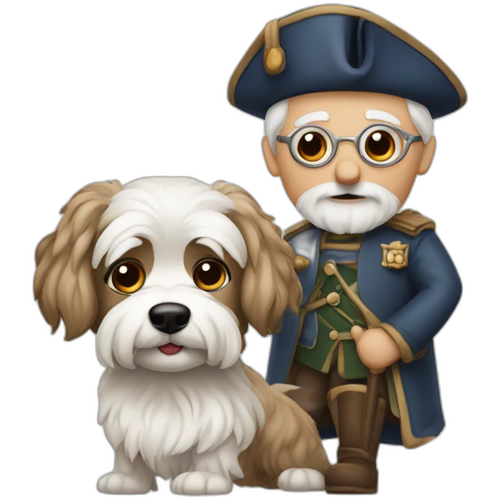 Blind old Scot with Maltese terrior emoji