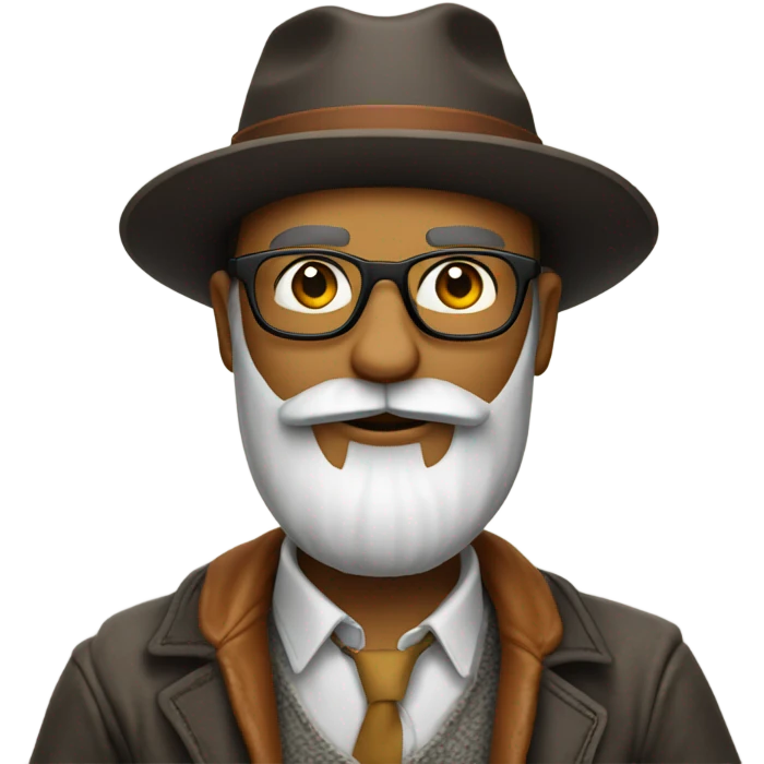 Hipster with big cigar emoji