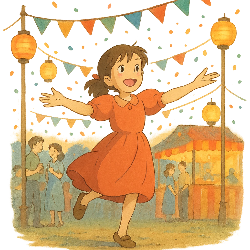 ghibli style festive mood emoji