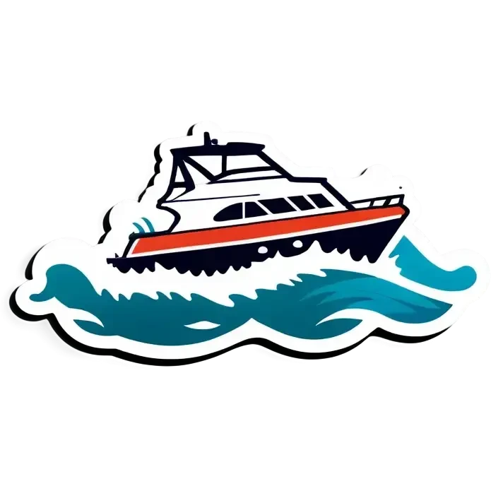 recreational boat in waves emoji