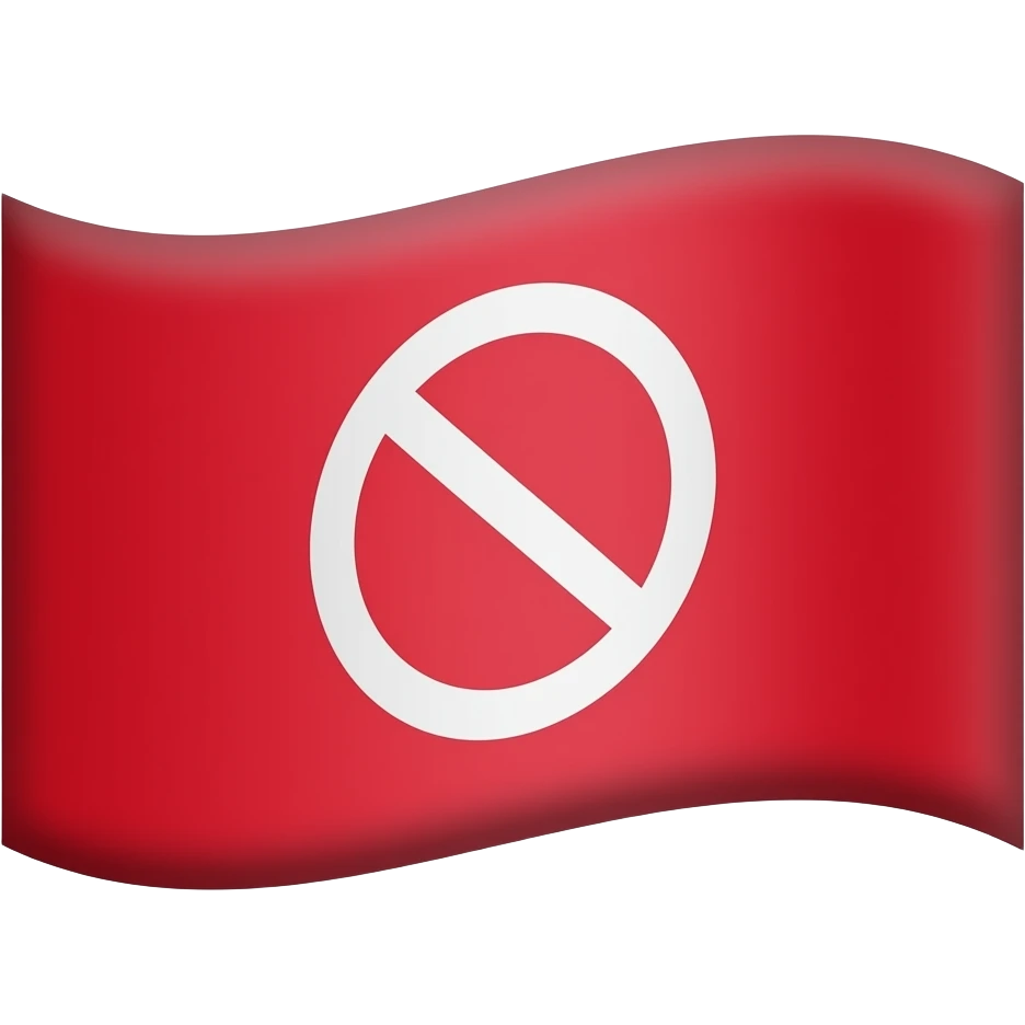 A red flag ban emoji