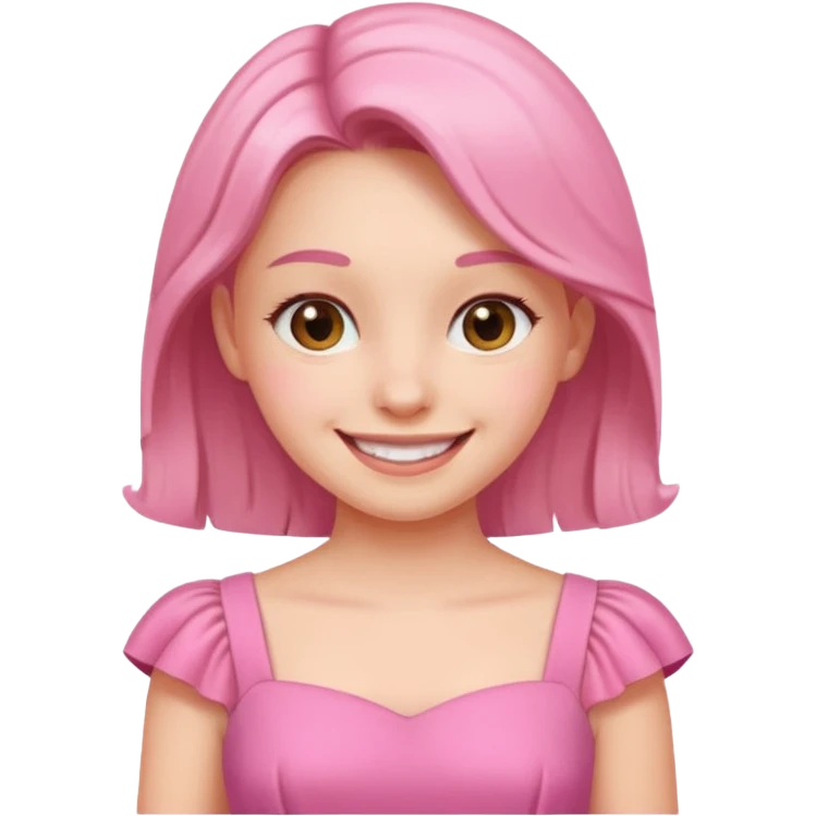 Ok mañana Una chica está vestida de rosa emoji