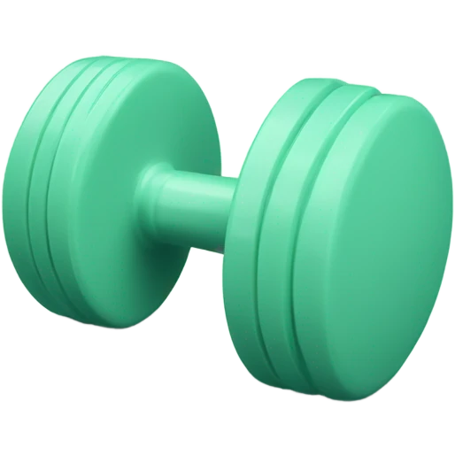 Dumbbell mint green emoji