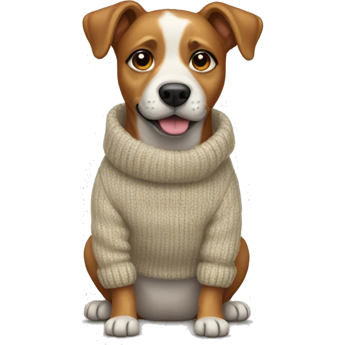 Dog wearing a sweater emoji