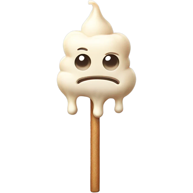 Melted marshmallow on a stick  emoji