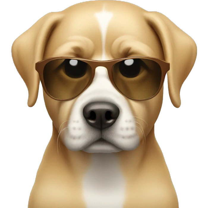 Dog with sunglasses emoji