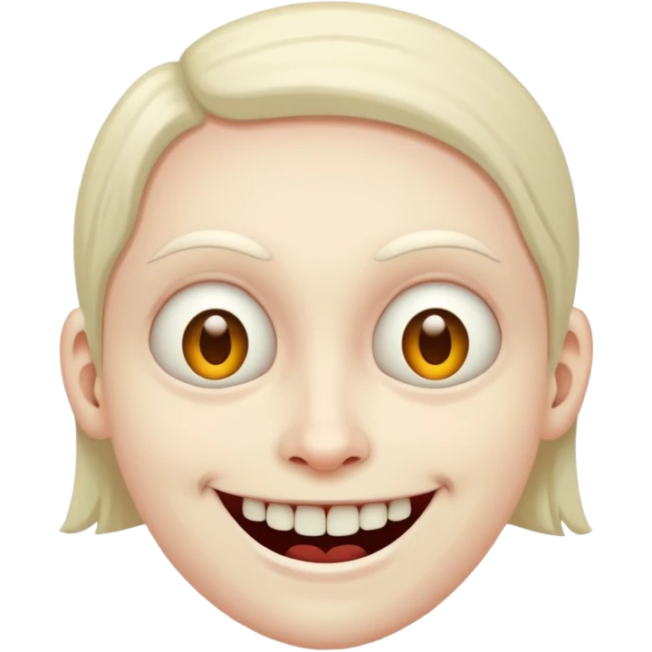 Weird creepy smile  emoji