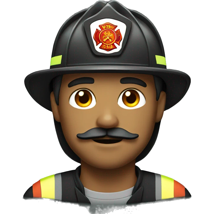 firefighter with mustache emoji