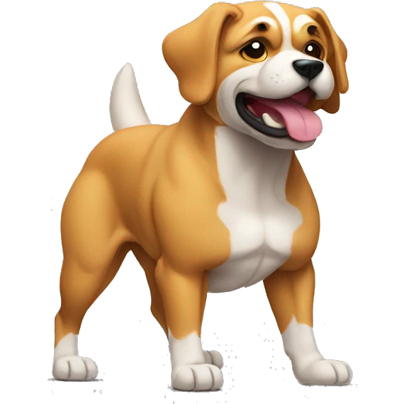 body builder dog emoji