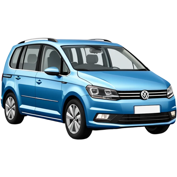 Blue Volkswagen Touran MPV at 3/4 angle emoji