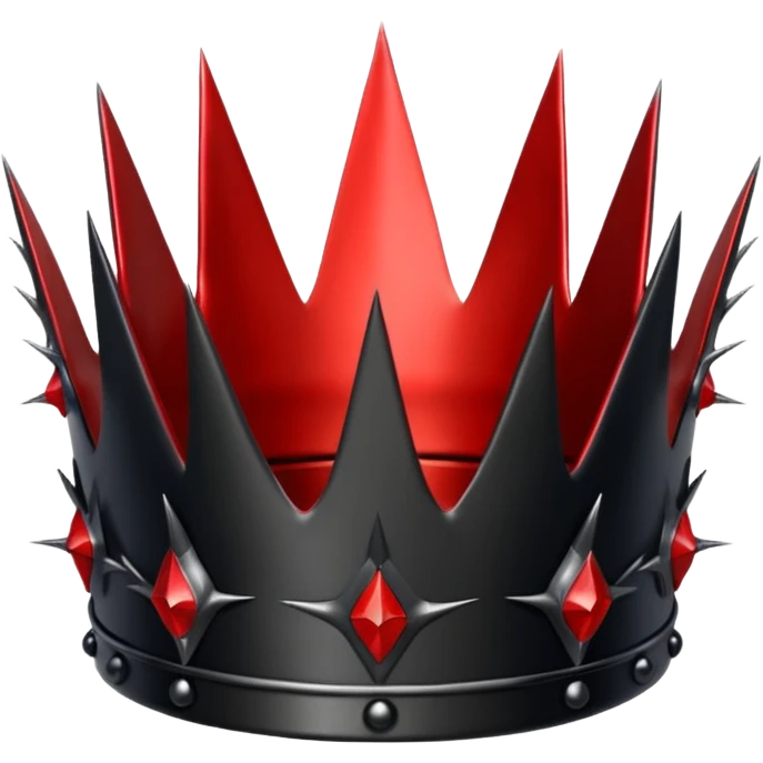 Black and red gothic thorny crown  emoji
