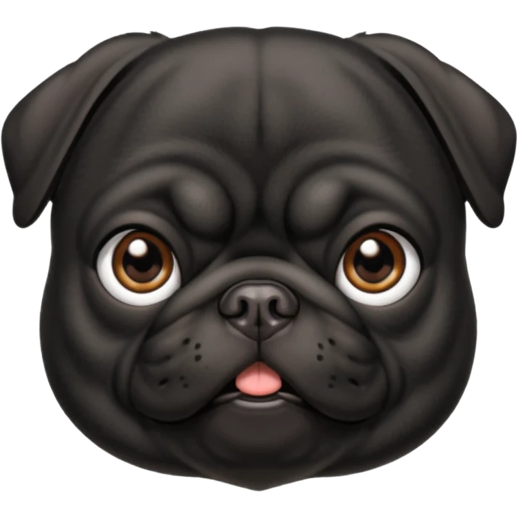 Black pug emoji