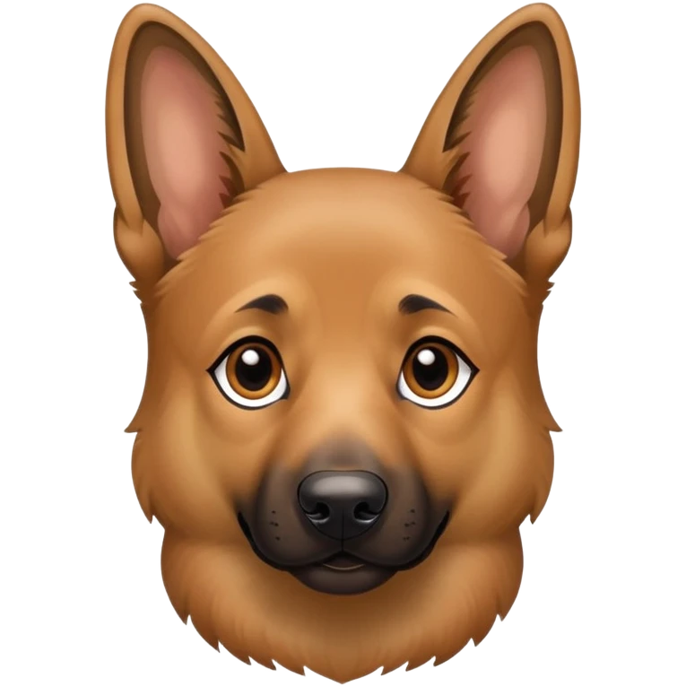 Smal, Brown dog look like a German Dog emoji