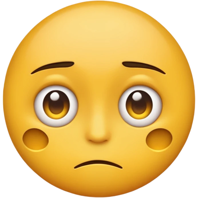a regular looking emoji but with narrowed eyes to look suspicious  emoji