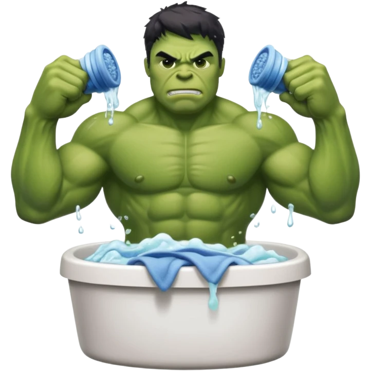hulk lavando roupa emoji