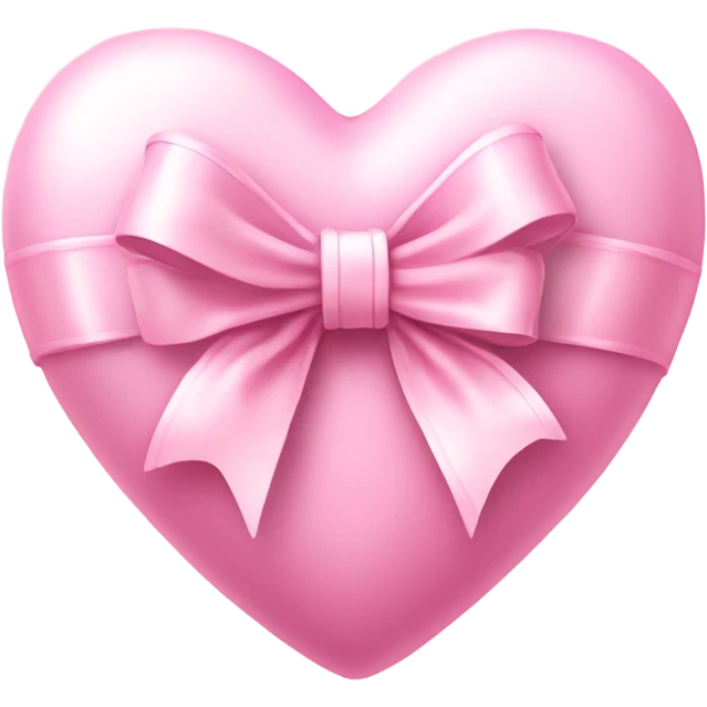 super light pink heart with a light pink bow in the right corner but make it realistic  emoji