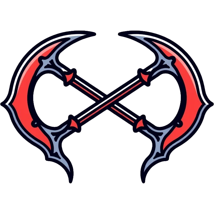 Warglaives from World of Warcraft, curved dual blades, Illidan Stormrage's weapons emoji