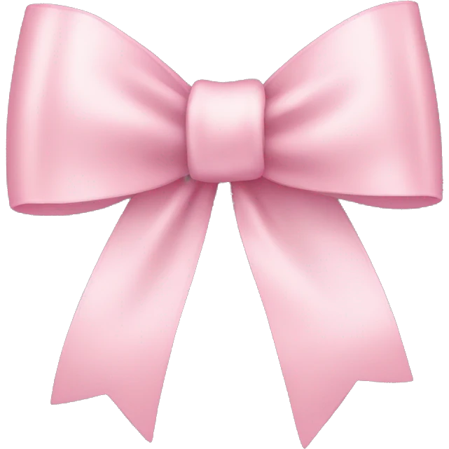 light pink ribbon bow emoji