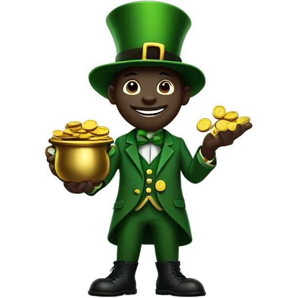 Make a black leprechaun  emoji