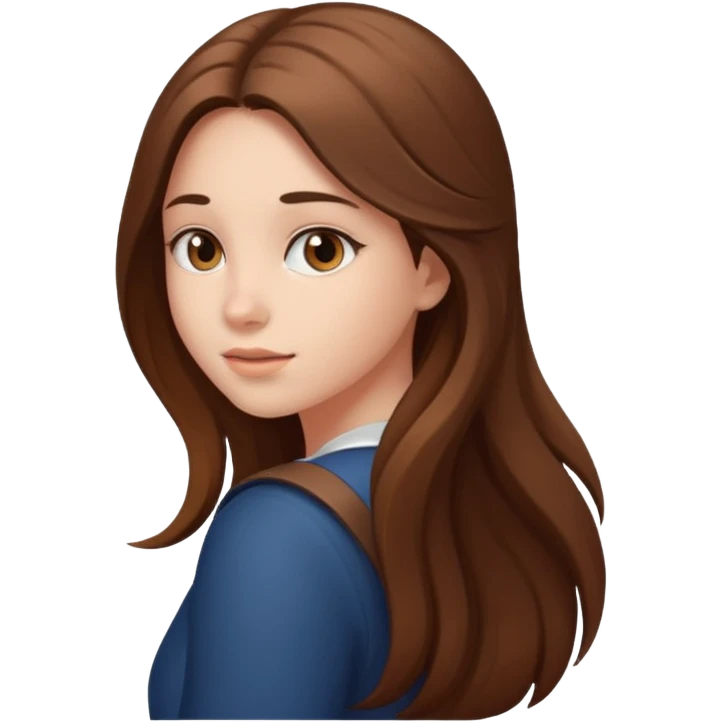 A girl looking back emoji