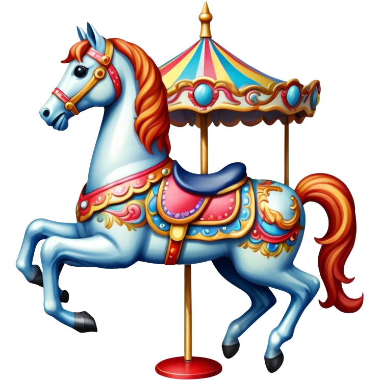 A colorful carousel horse emoji