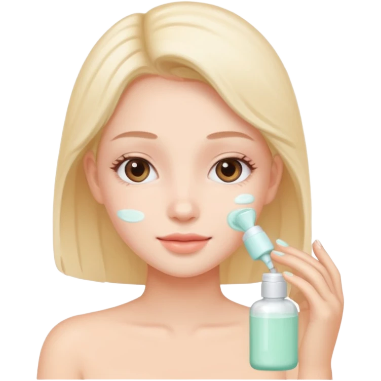 cute pastel colors skin care emoji