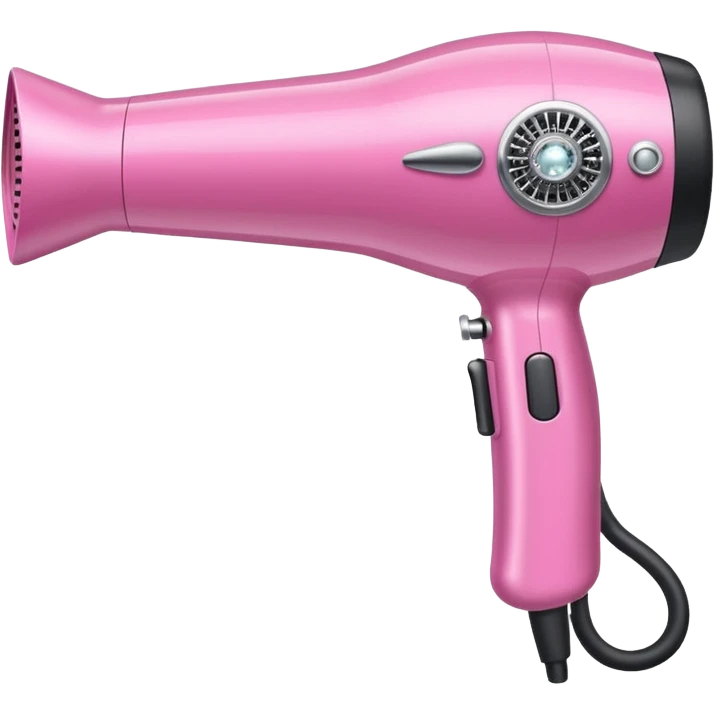 pink elegant blow dryer with diamonds and jewelry emoji