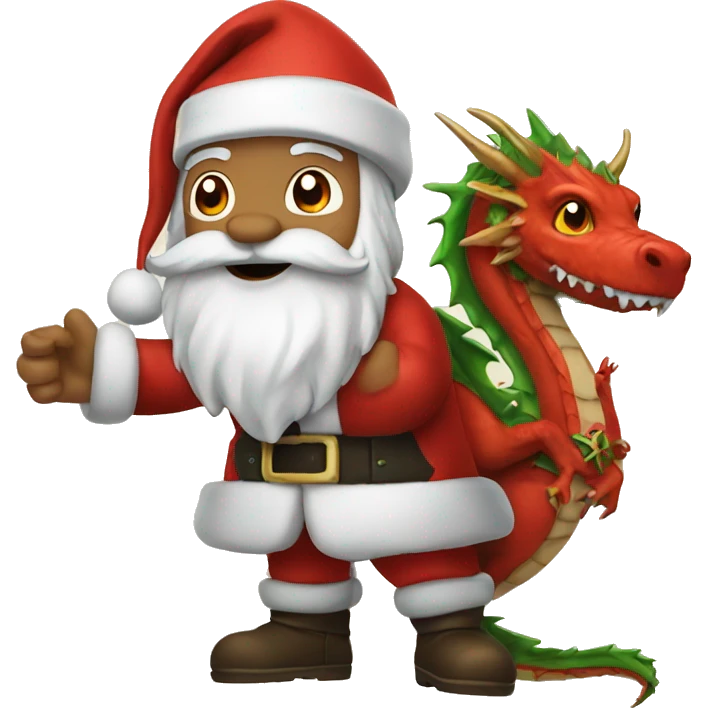 Santa with dragon  emoji