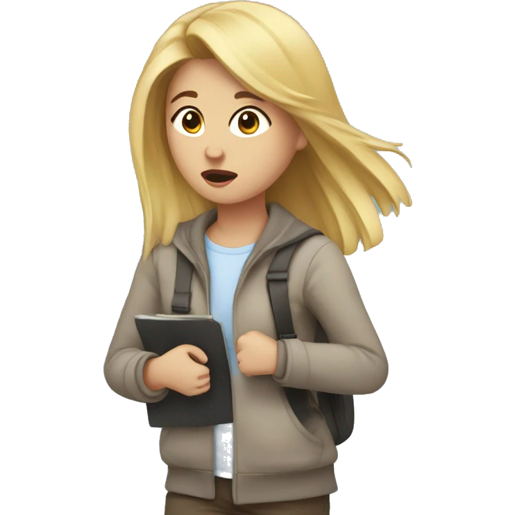 Girl being late emoji