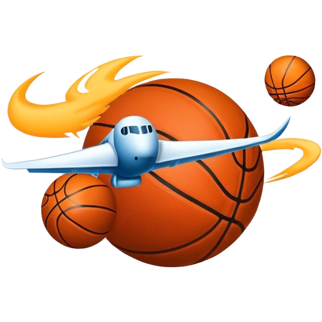 Logo saying FlyBy Collectables with a basketball emoji