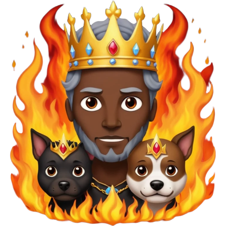 hades and dog in hell emoji